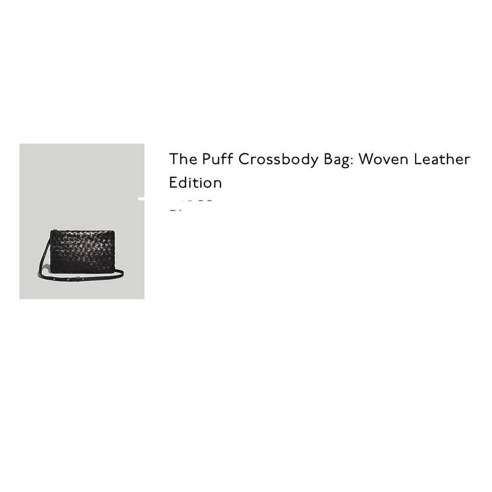 Madewell the puff crossbody bag woven leather edition - Picture 8 of 11